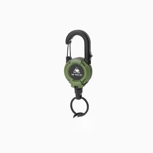 ISE MOUNT Fibbia a sgancio rapido con lucchetto per esterni – Fune in acciaio multifunzione con portachiavi retrattile anti-smarrimento