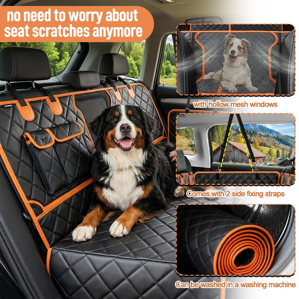 Coprisedile Auto per Cani 137×147 cm – 5 Strati Rinforzati, Impermeabile, Antigraffio, Protezione Laterale, Universale per Auto, SUV e Camion