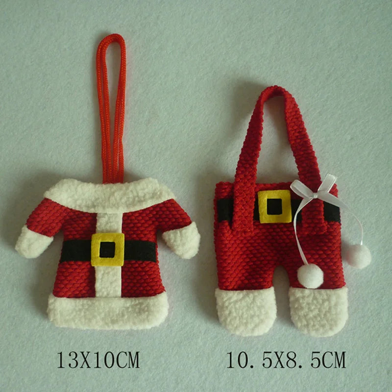 Set 6 portaposate natalizi a costume di Babbo Natale