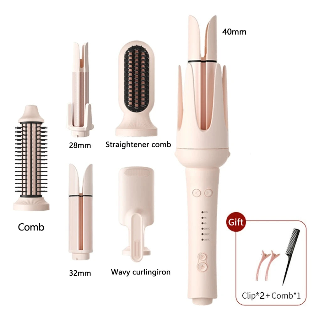 Arricciacapelli Automatico Rotante in Ceramica 32mm/40mm – Ferro Arricciacapelli Professionale Multifunzione con Ondulatore
