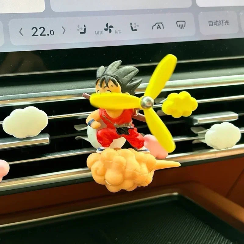 Figura Dragon Ball – Son Goku sulla Nuvola Speedy, Decorazione per Bocchette Auto, Gadget Anime Kawaii