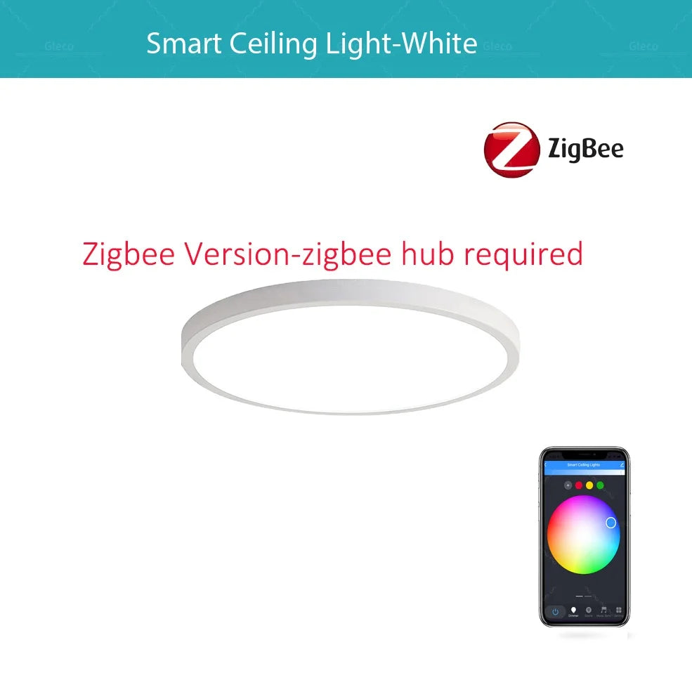 Plafoniera smart RGB+CCT Tuya Wi-Fi o Zigbee