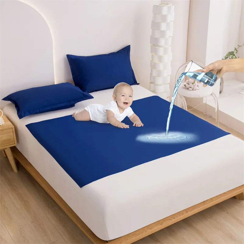 Lenzuolo Impermeabile TPU – Traversa Impermeabile per Adulti, Neonati, Anziani, Donne in Gravidanza, Spa e Coppia, 100% Poliestere