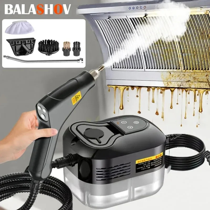 Pulitore a Vapore ad Alta Pressione 2500W – Lavatrice ad Alta Temperatura per Casa, Climatizzatore, Cucina, Cappa e Auto