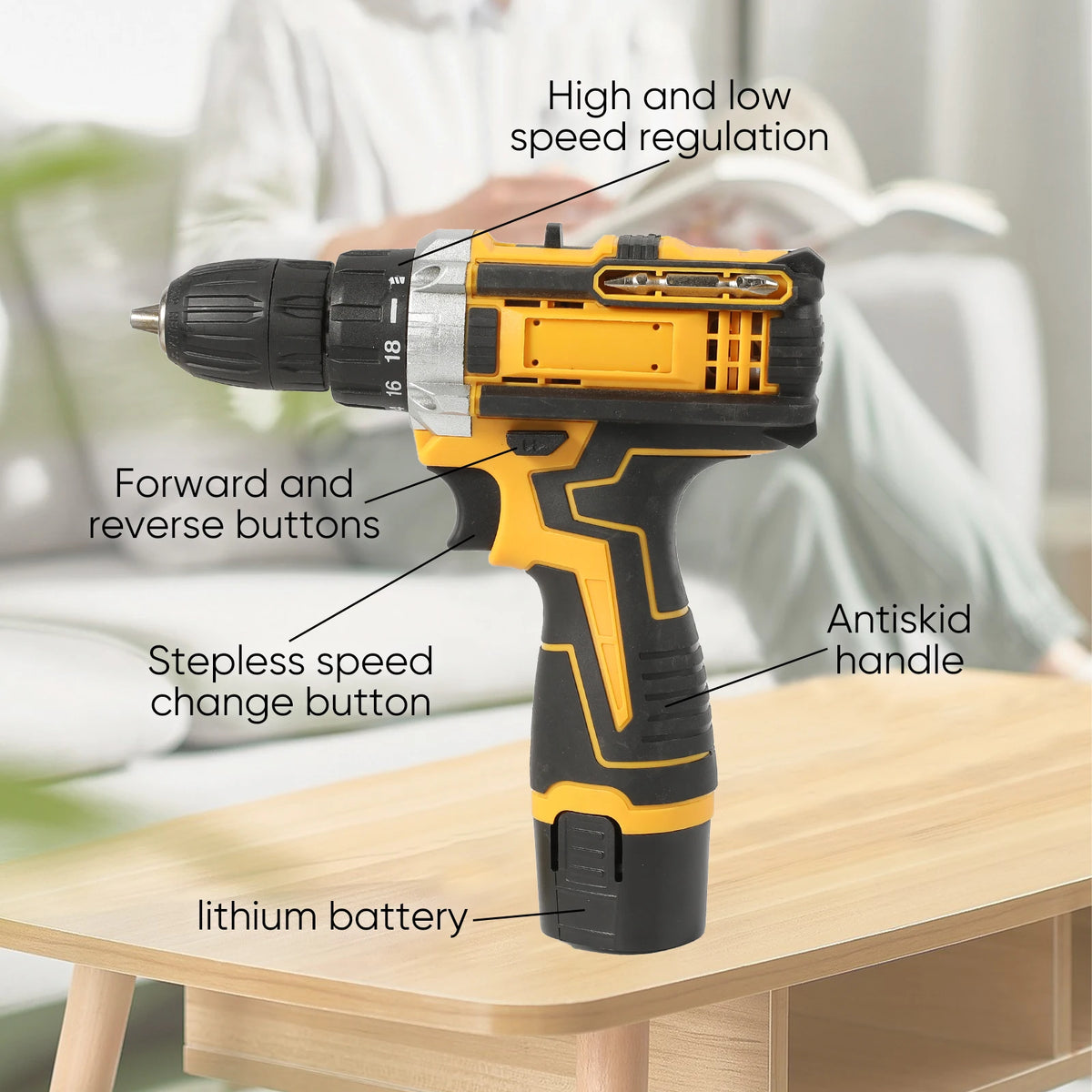 Avvitatore a Impulsi Senza Fili 50Nm – Trapano Elettrico 2 Velocità Compatibile Batteria Makita 18V
