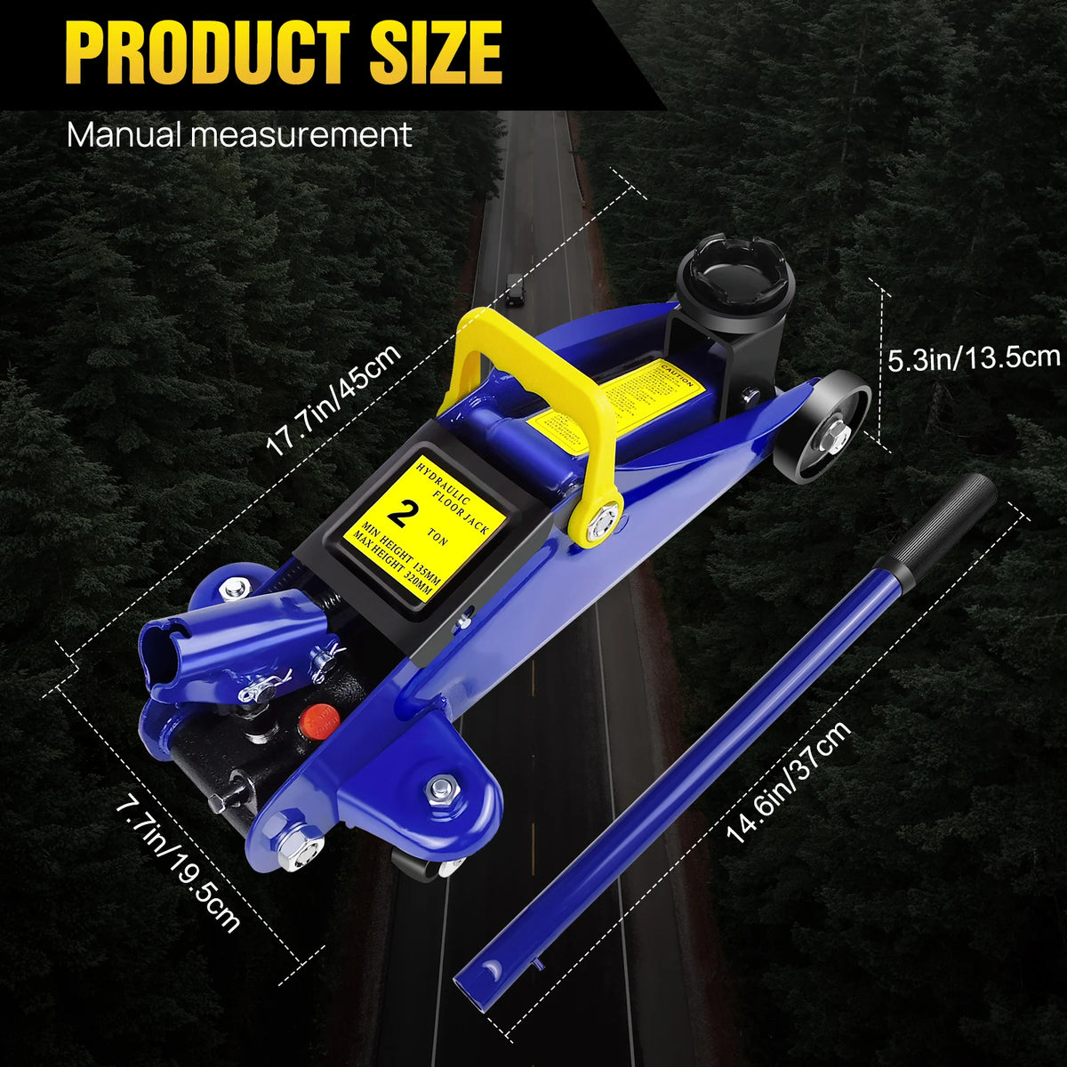 Crick Idraulico a Pantografo 2 Tonnellate – Doppio Piatto, Altezza 13,5-32cm, Cambio Gomme e Riparazione Auto