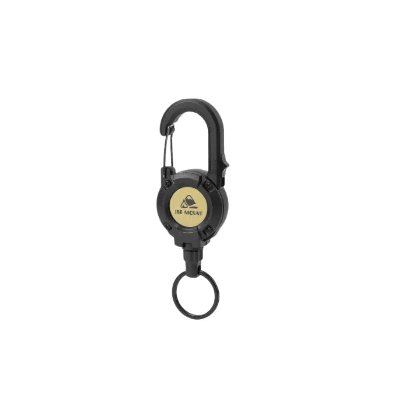 ISE MOUNT Fibbia a sgancio rapido con lucchetto per esterni – Fune in acciaio multifunzione con portachiavi retrattile anti-smarrimento