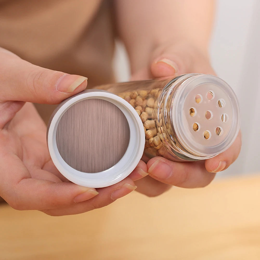 Portaspezie Girevole 360° con 20 Vasetti in Vetro da 100 ml – Struttura in Acciaio Inox, Organizer da Cucina con Etichette e Accessori