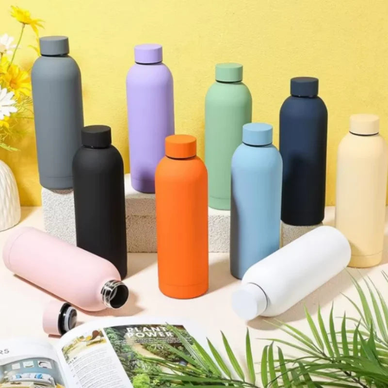 Borraccia Termica 500 ml in Acciaio Inox – Doppia Parete, Antispruzzo, per Sport, Palestra e Viaggi