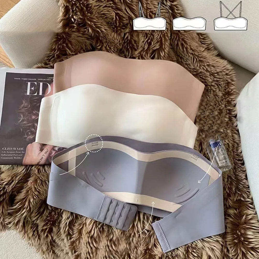 Reggiseno Tubo Senza Spalline Seamless – Push Up Invisibile, Antiscivolo, Senza Ferretto | Lingerie Donna