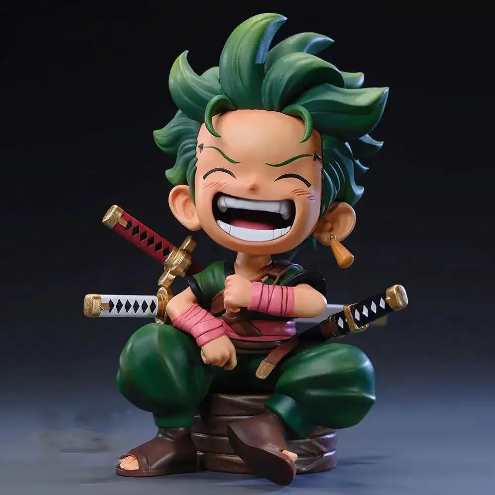 One Piece – Figura Q-Version Seduta 13cm | Luffy, Zoro, Sanji, Ace, Yamato | Modello PVC da Collezione, Idea Regalo