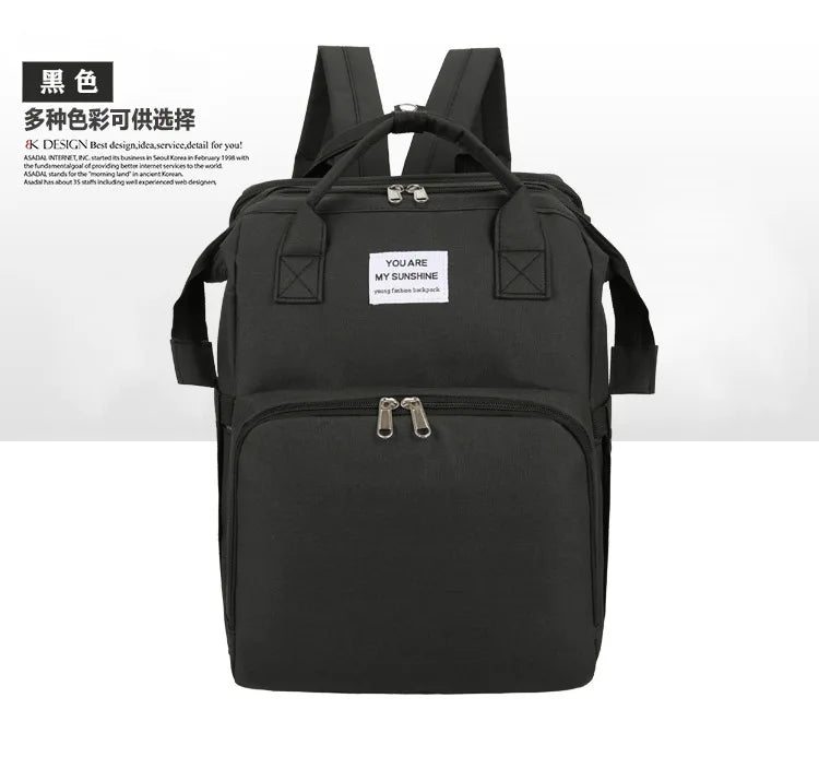 Borsa fasciatoio trasformabile in lettino da viaggio