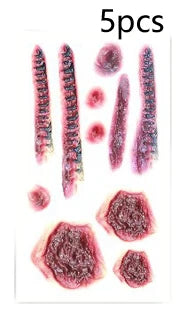 Tatuaggi temporanei cicatrici effetto sangue per Halloween