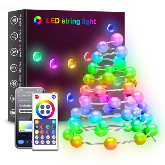 Catena luminosa smart LED per interni ed esterni