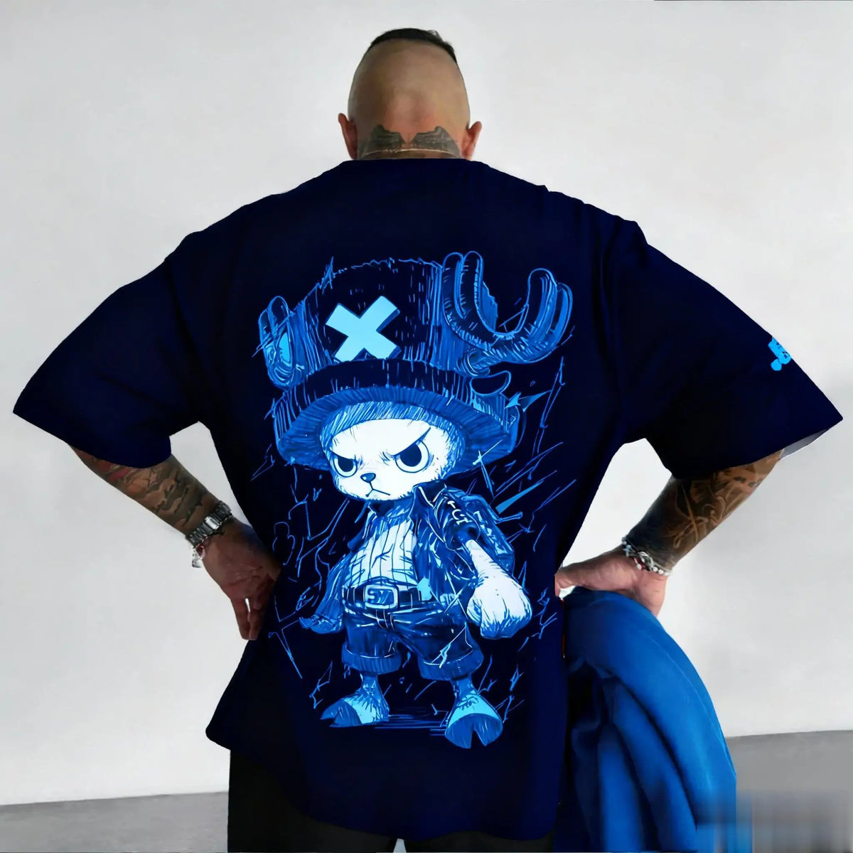 One Piece – T-Shirt Unisex con Stampa Tony Tony Chopper | Stile Oversize Street Hip Hop, Casual, Abbinamento Genitore-Figlio