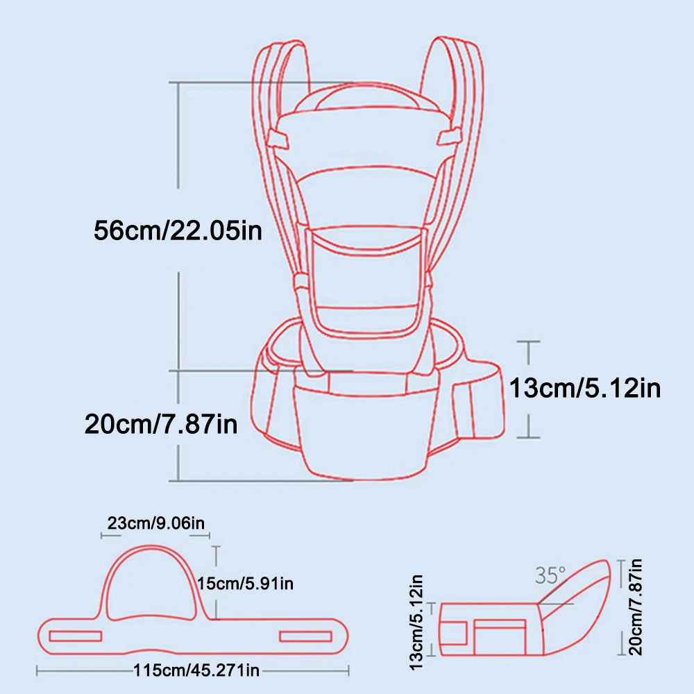 Marsupio Ergonomico Neonato – Porta Bambino Ergonomico con Supporto Anca