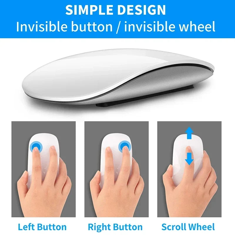 Mouse Bluetooth touch ultrasottile ricaricabile