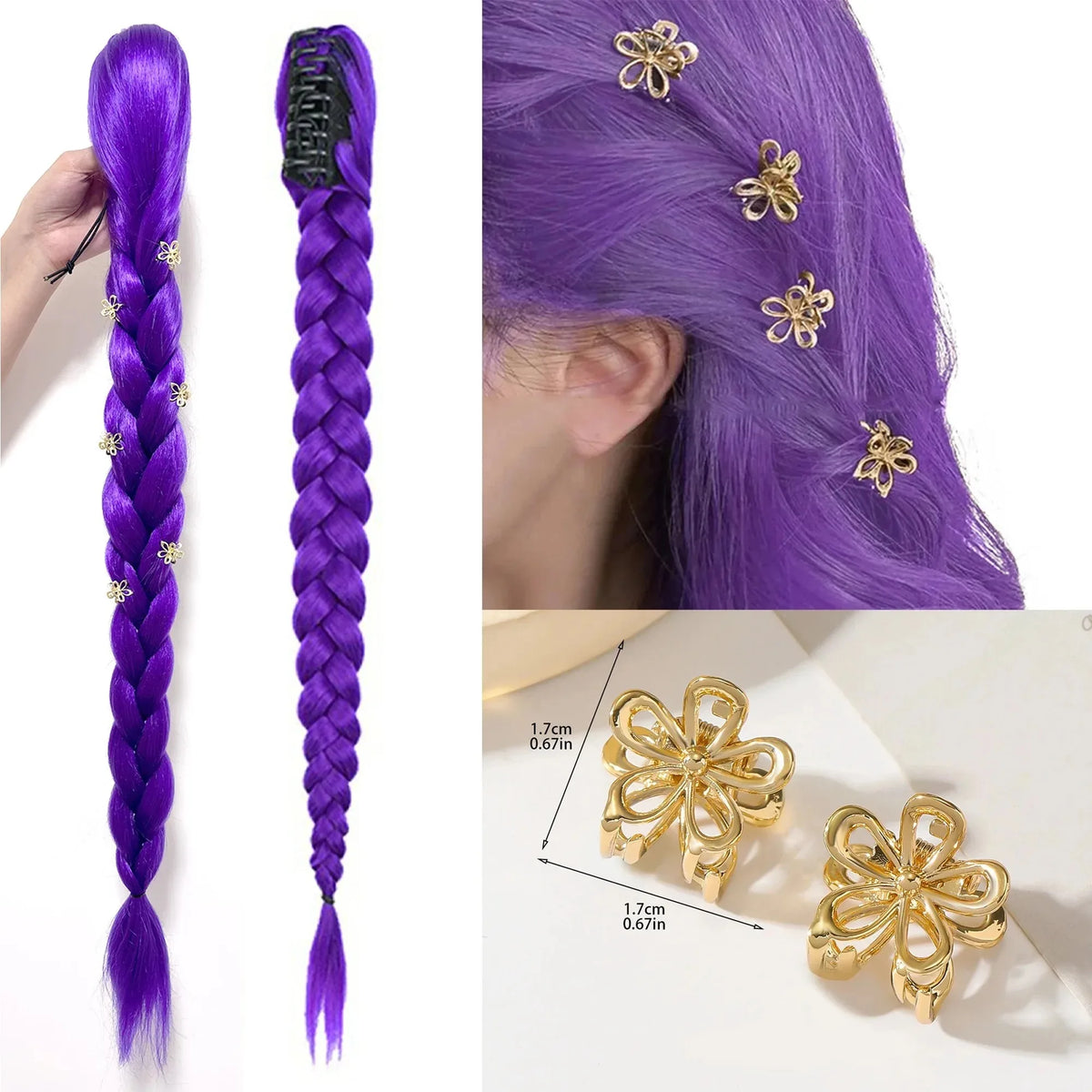 Coda di Cavallo Sintetica Viola Rumi Wigundle