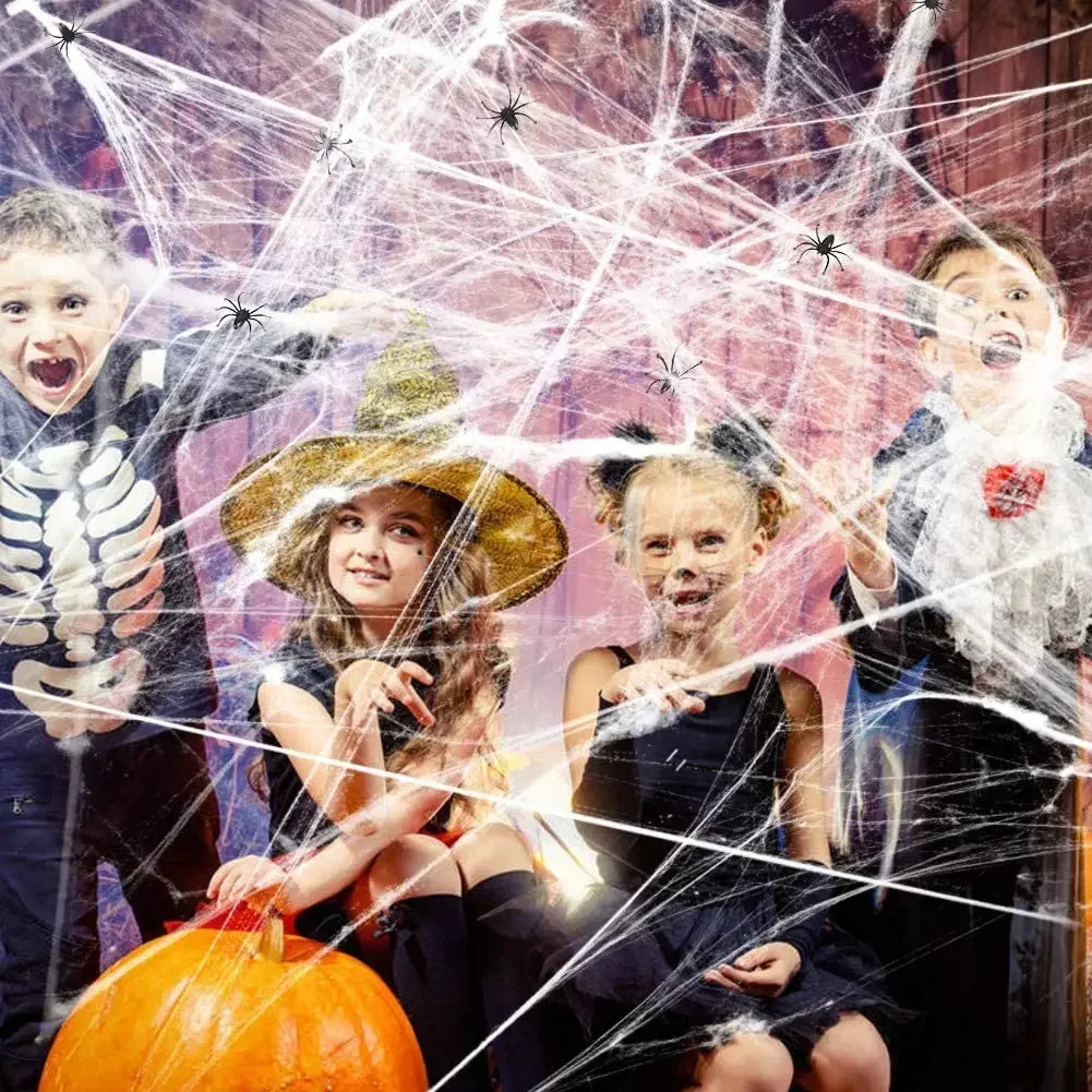 Ragnatela artificiale elastica per Halloween