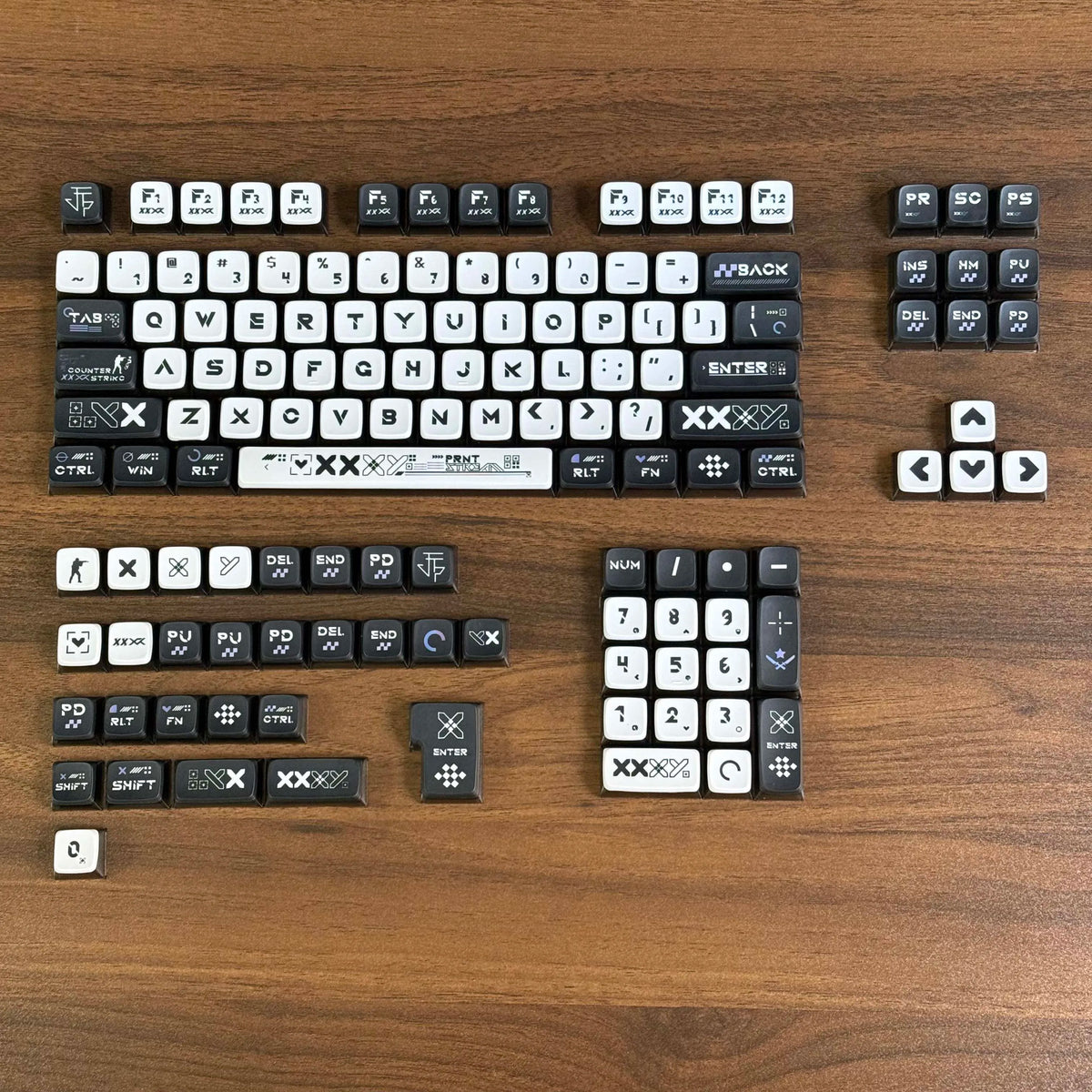 Keycaps Pudding traslucidi 4 lati per tastiere meccaniche