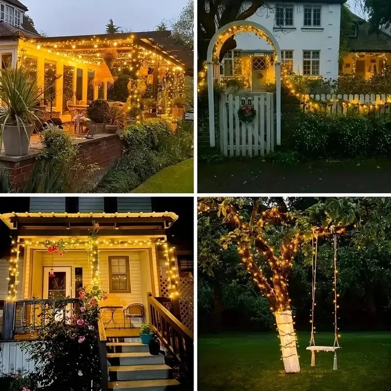 Catena luminosa solare LED impermeabile