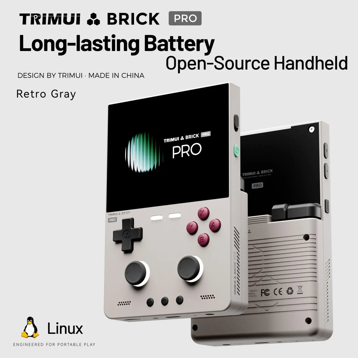 TRIMUI BRICK PRO – Console Portatile Retro | Schermo IPS 3,95", Linux Open Source, Wi-Fi, Joystick RGB | Idea Regalo Gamer