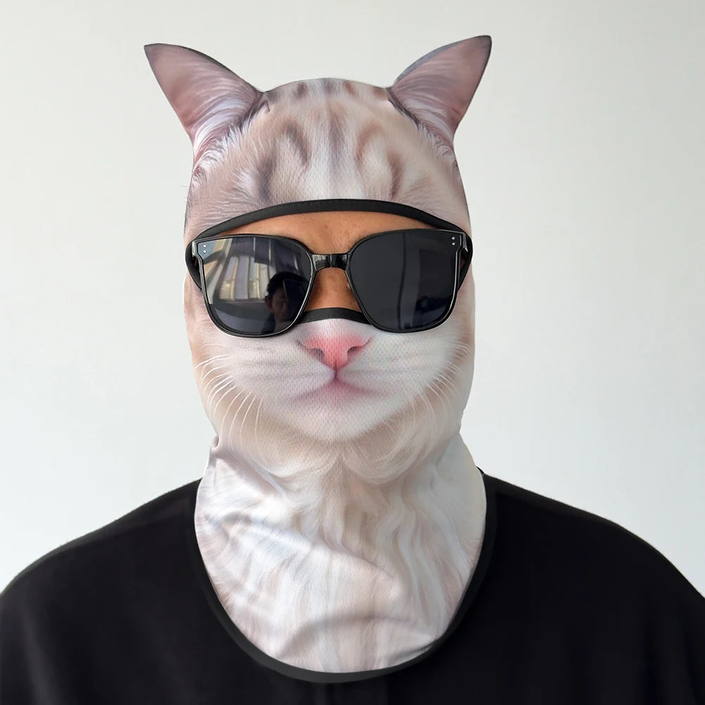 Passamontagna 3D Animali – Maschera Integrale per Moto, Bici, Sci, Protezione UV Collo e Viso