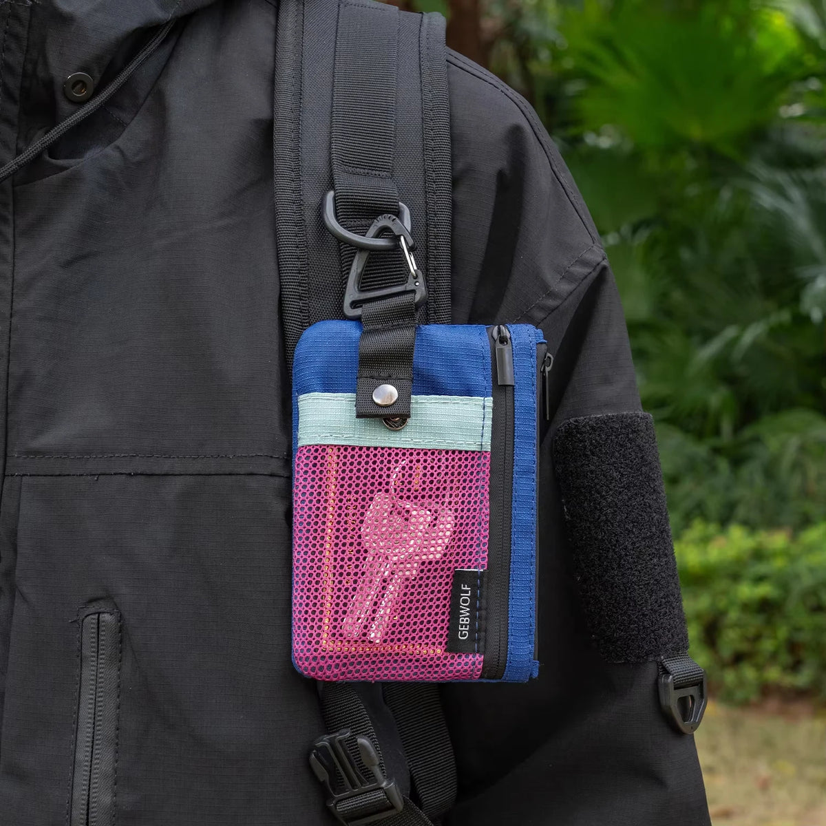 Portafoglio Minimalista con Blocco RFID – Tasca ID, Impermeabile, con Laccetto e Portachiavi
