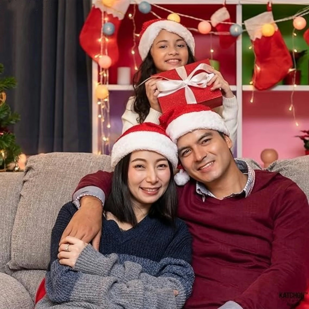Cappello Babbo Natale rosso in peluche