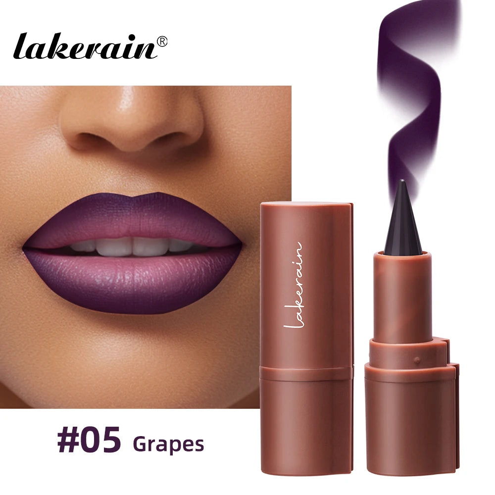 Matita Labbra Lakerain – Effetto Velluto Matte, Waterproof, Lunga Durata, Contorno e Colore Tutto in Uno, 3g