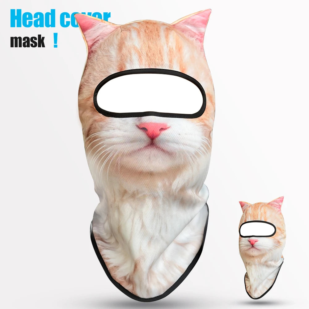 Passamontagna 3D Animali – Maschera Integrale per Moto, Bici, Sci, Protezione UV Collo e Viso