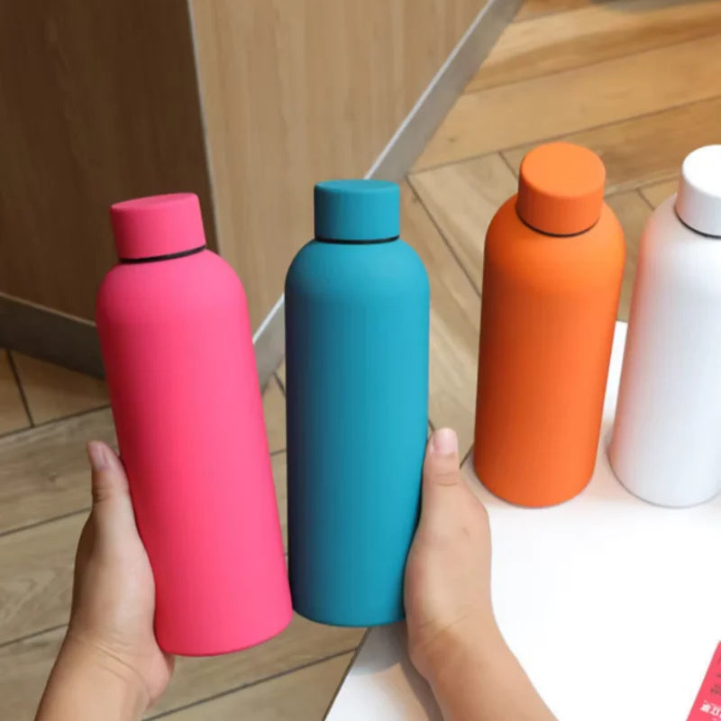 Borraccia Termica 500 ml in Acciaio Inox – Doppia Parete, Antispruzzo, per Sport, Palestra e Viaggi