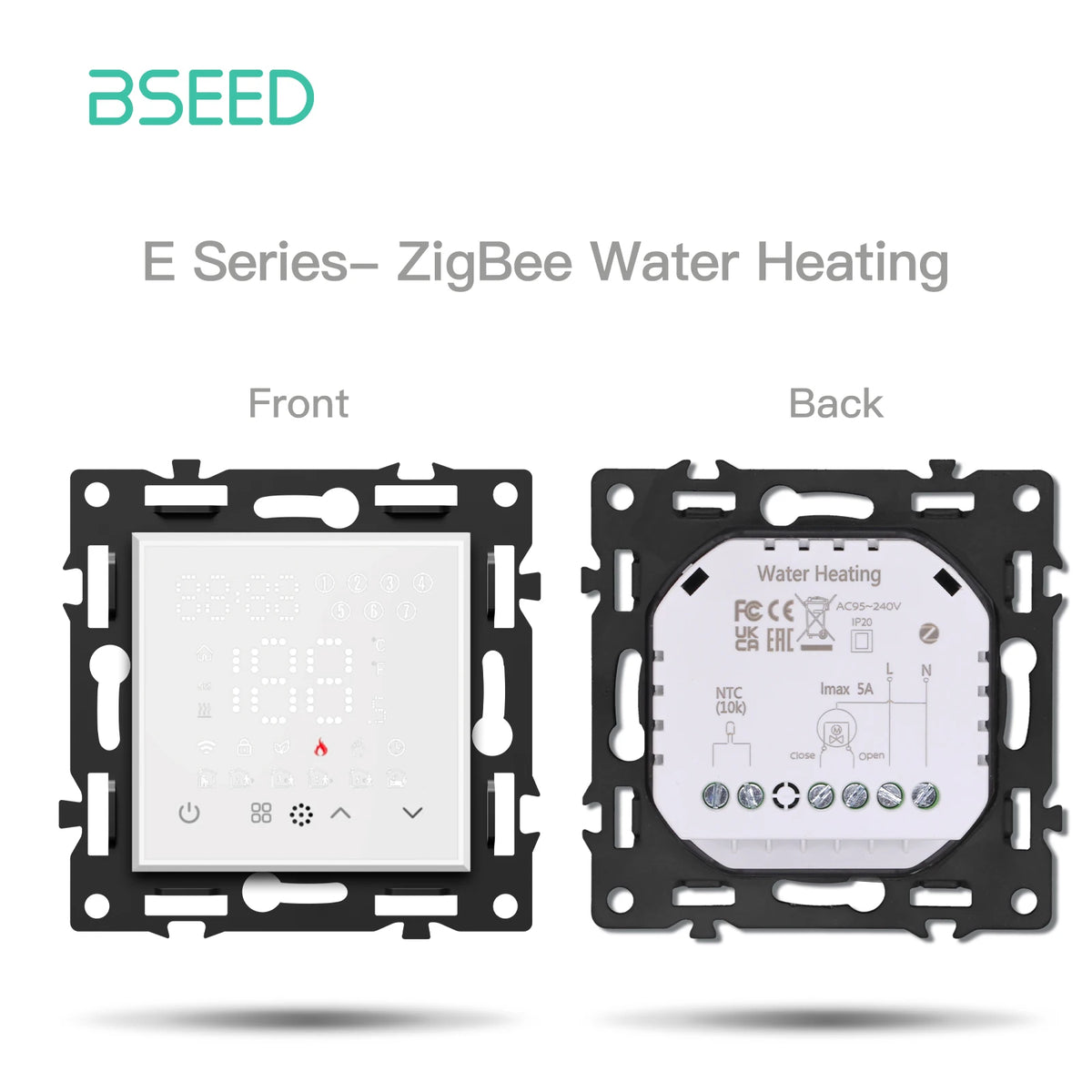 Termostato Smart Zigbee BSEED – Riscaldamento a Pavimento, Caldaia o Acqua – Controllo App Tuya/Alexa/Google Home, Schermo LED Touch