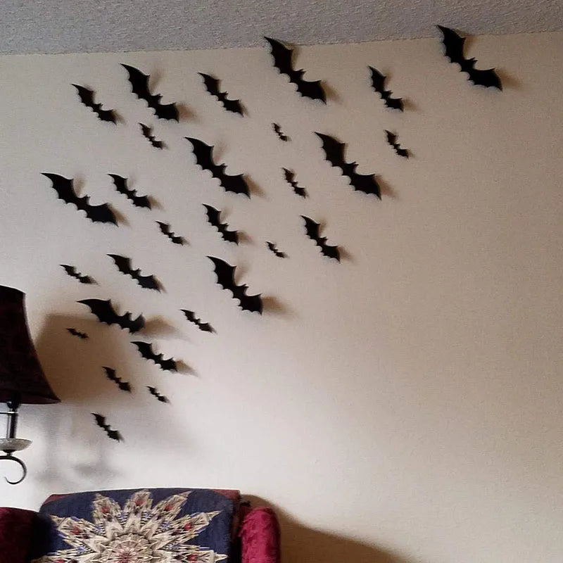 Pipistrelli 3D adesivi da parete per Halloween