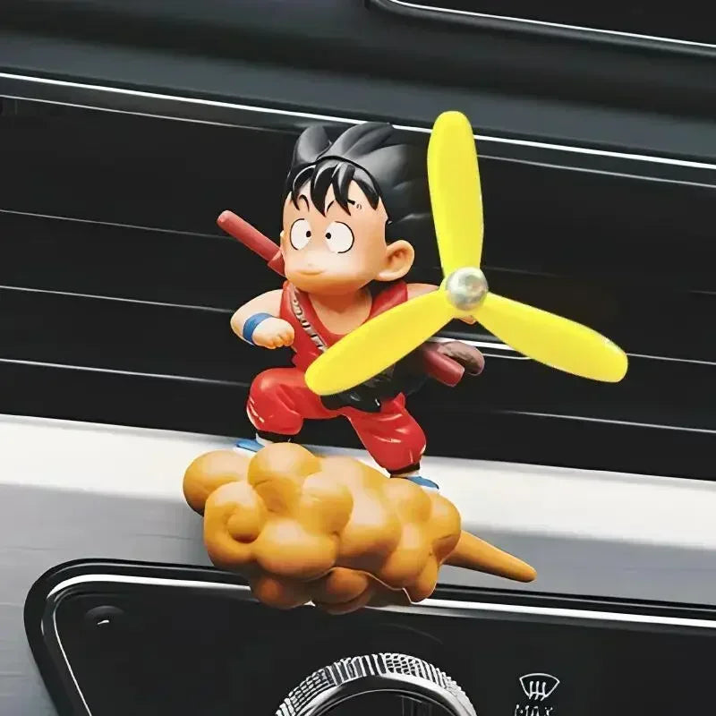 Figura Dragon Ball – Son Goku sulla Nuvola Speedy, Decorazione per Bocchette Auto, Gadget Anime Kawaii