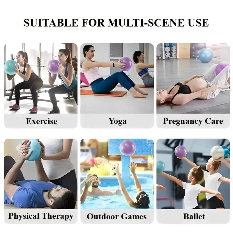 Pallina Yoga e Pilates in PVC Antideflagrante – Mini Ball per Equilibrio, Core e Riabilitazione, Leggera e Portatile