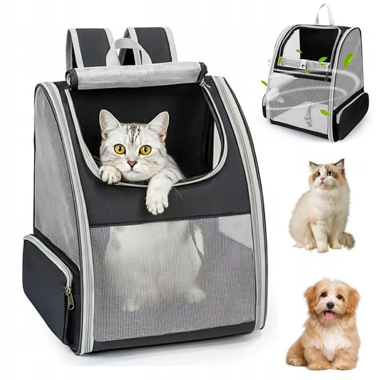 Zaino Trasportino per Gatti e Cani – Traspirante, Pieghevole e Impermeabile, fino a 8kg