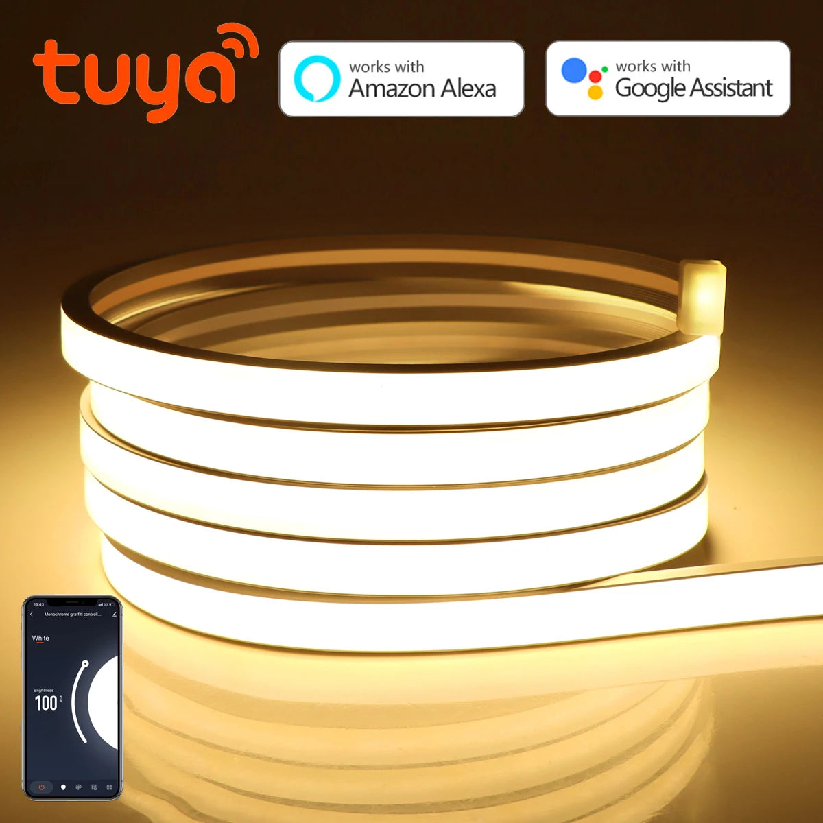 Striscia LED Neon COB WiFi Smart Tuya 5V USB – Dimmerabile, Waterproof, Alexa e Google Home