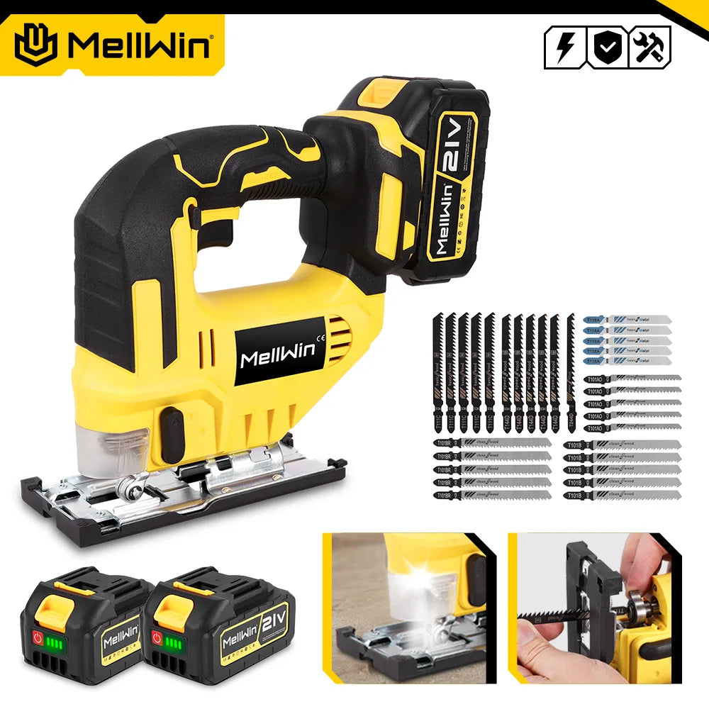 Seghetto Alternativo Elettrico MELLWIN 3500 RPM – Senza Fili con 31 Lame, 3 Velocità
