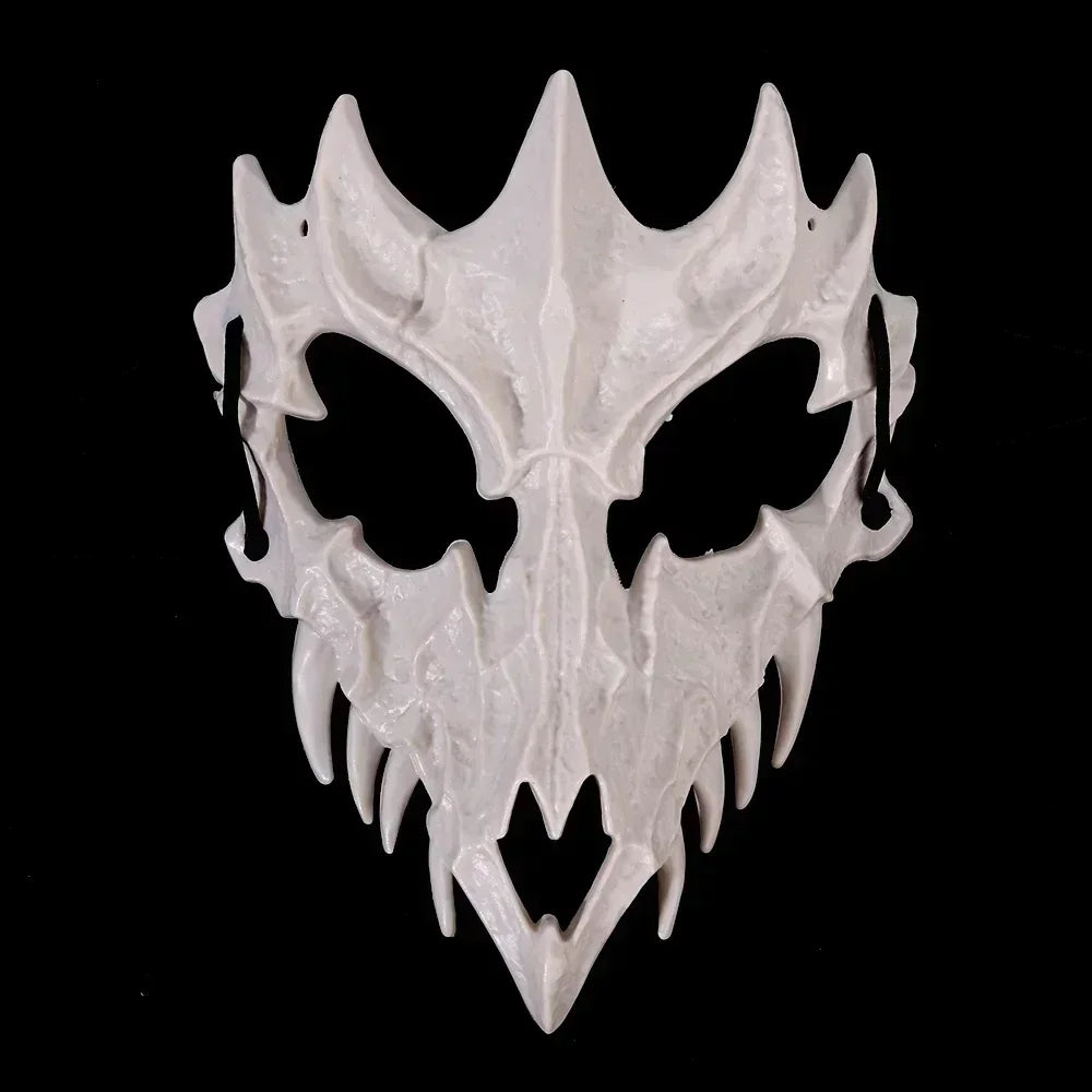 Maschera teschio demone con denti lunghi
