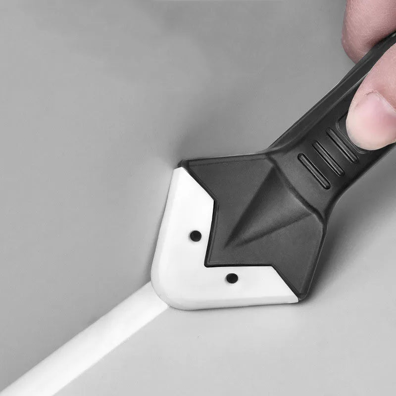 Kit Spatole per Silicone 5 in 1 – Raschietto, Finitore e Rimozione Silicone per Bagno, Cucina, Pavimenti e Finestre
