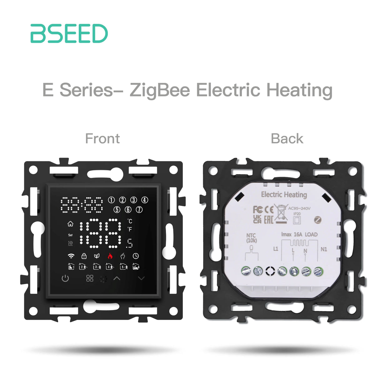 Termostato Smart Zigbee BSEED – Riscaldamento a Pavimento, Caldaia o Acqua – Controllo App Tuya/Alexa/Google Home, Schermo LED Touch