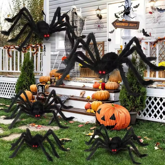 Ragno gigante nero realistico per Halloween