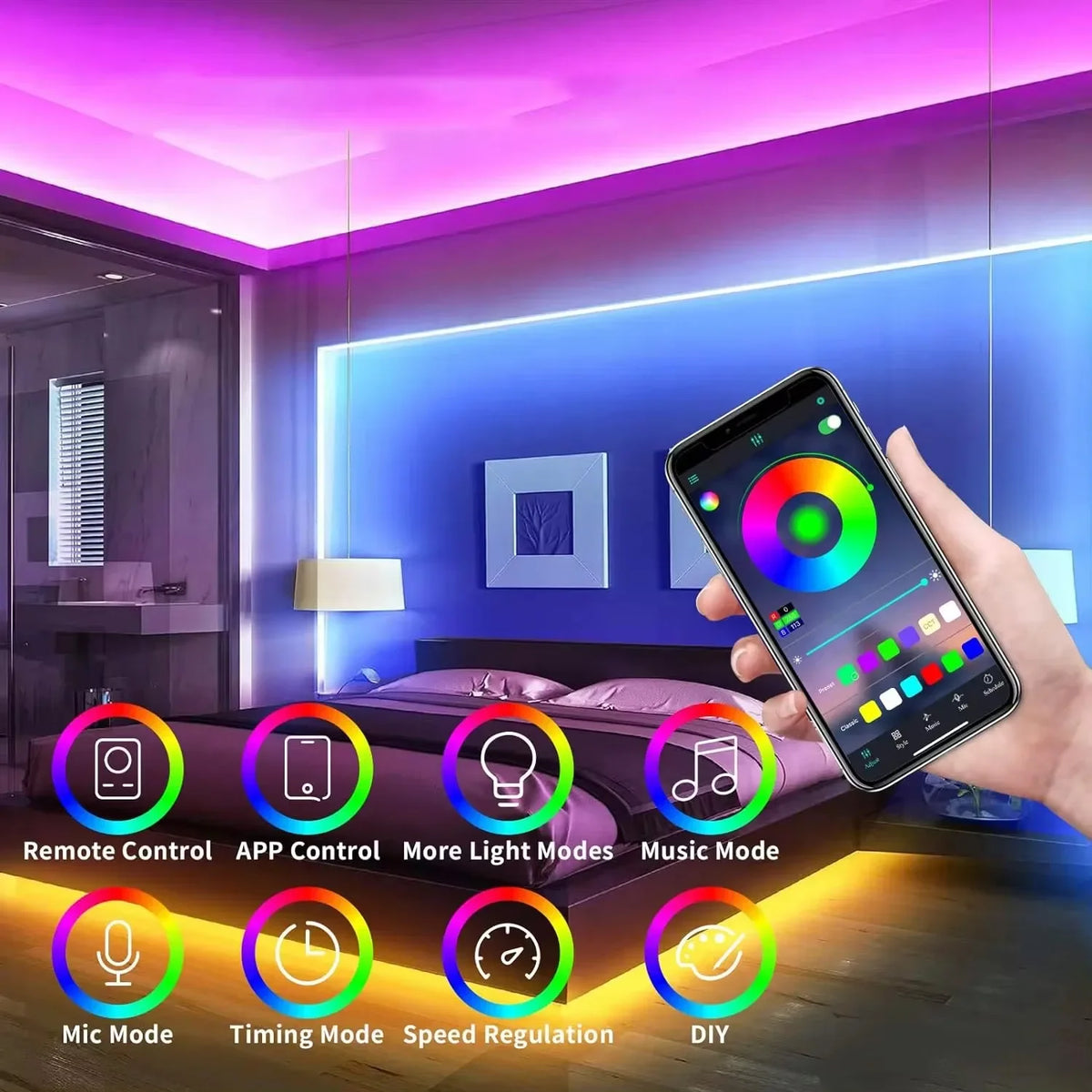 Striscia LED Neon RGB smart IP65 USB Tuya