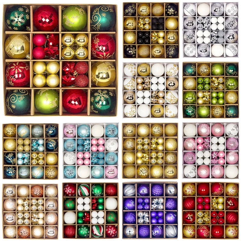 Set 44 palline di Natale da 3-6 cm