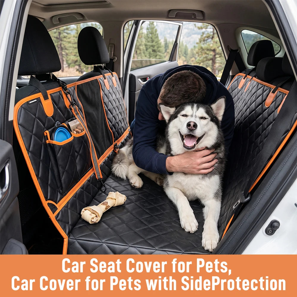 Coprisedile Auto per Cani 137×147 cm – 5 Strati Rinforzati, Impermeabile, Antigraffio, Protezione Laterale, Universale per Auto, SUV e Camion
