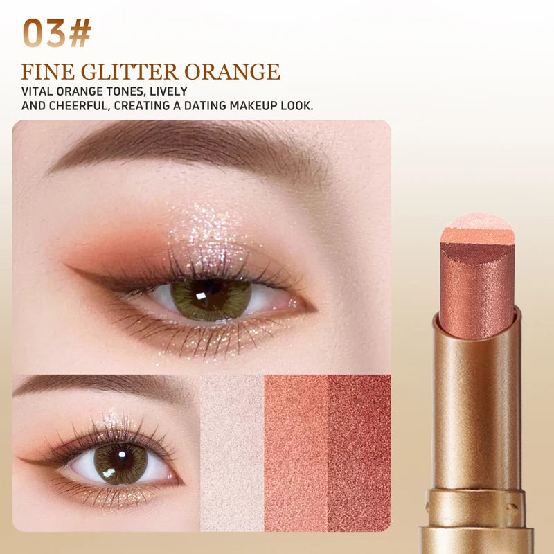 O'CHEAL Matita Ombretti 3 Colori – Glitter Waterproof, Lunga Durata, Finish Gradiente