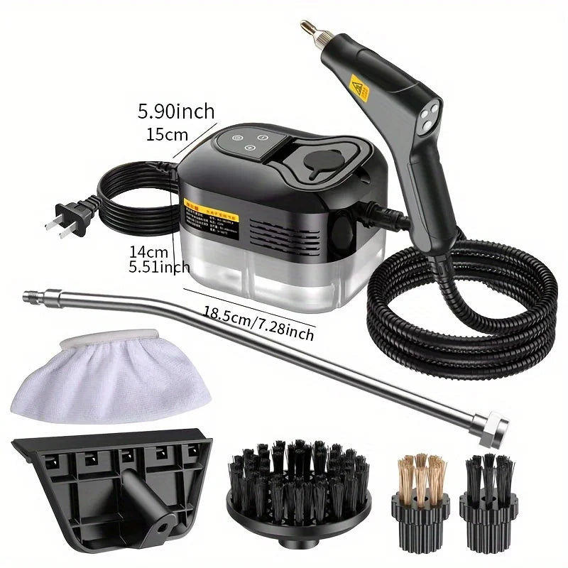 Pulitore a Vapore ad Alta Pressione 2500W – Lavatrice ad Alta Temperatura per Casa, Climatizzatore, Cucina, Cappa e Auto