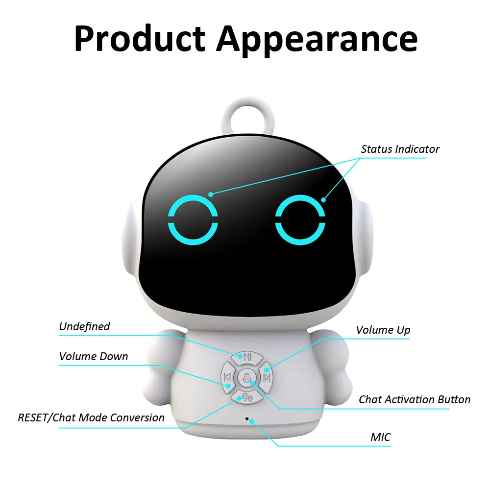 Robot AI Smart Wi-Fi CLOUDRAKER – Educazione Precoce, Riconoscimento Vocale, 61 Lingue, ChatGPT e LLM, Giocattolo Interattivo per Bambini