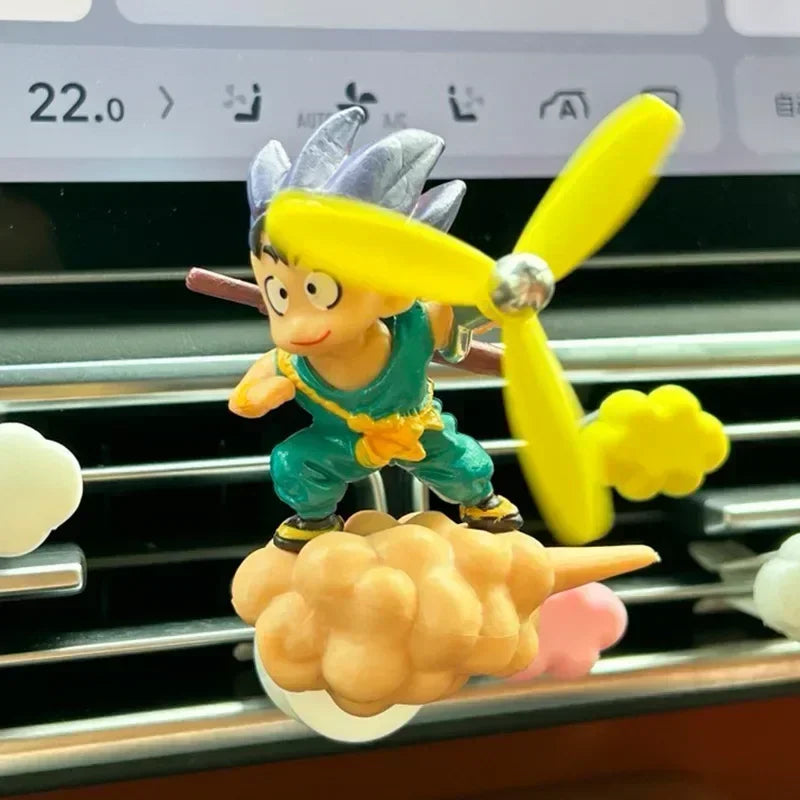 Figura Dragon Ball – Son Goku sulla Nuvola Speedy, Decorazione per Bocchette Auto, Gadget Anime Kawaii
